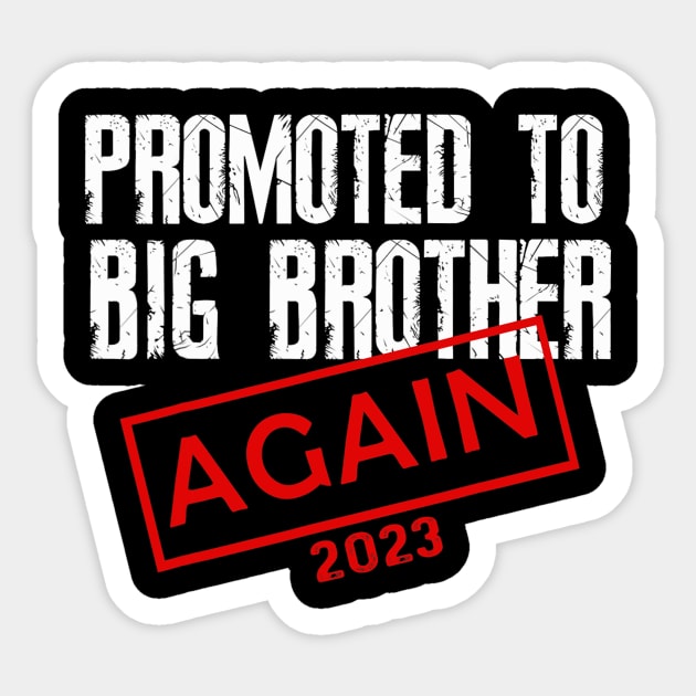 Promoted To Big Brother Again Est 2023 Sticker by tabbythesing960